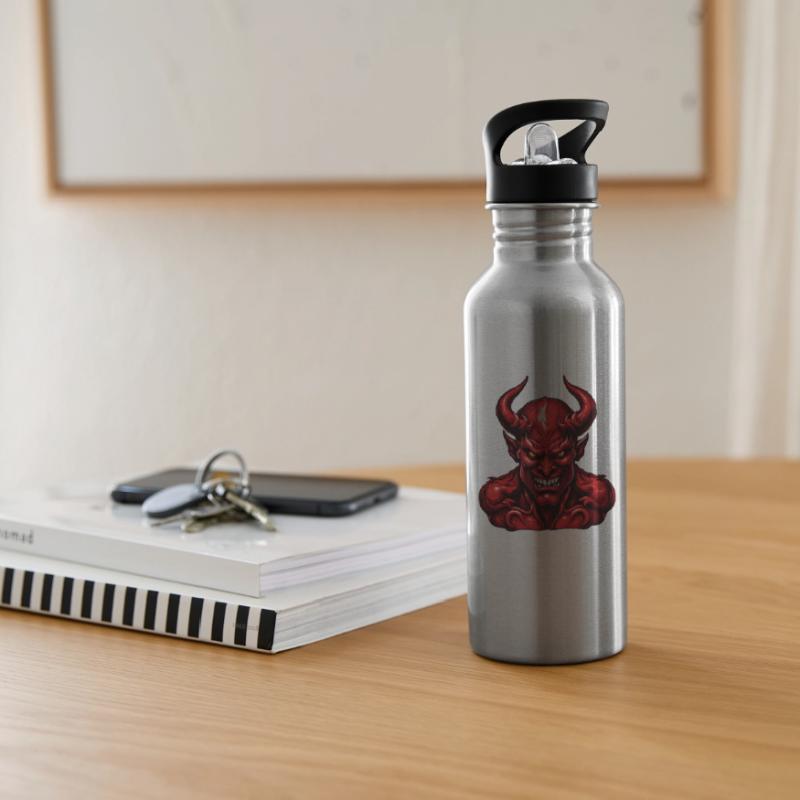 Devil / Hell / Horror / Devilish / Evil Water bottle with straw