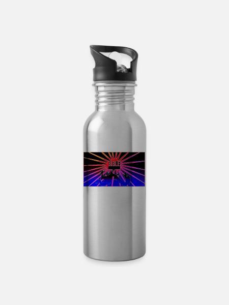 BIBEL - Trinkflasche mit integriertem Trinkhalm - Lightsilver