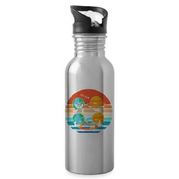 Espace Espace Espace Extra-atmosphérique Planètes Univers - Gourde avec paille intégrée - argent clair - Droite