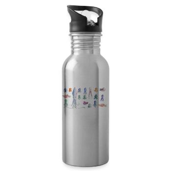 Oktopus rapport - Trinkflasche mit integriertem Trinkhalm - Lightsilver - Rechts