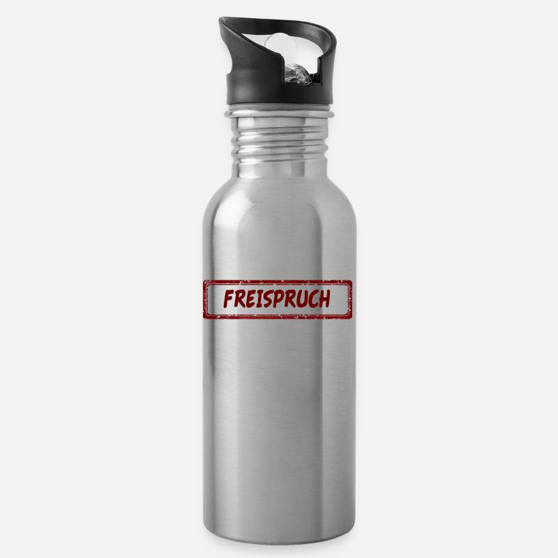 Freispruch Unschuldig Nicht Schuldig Geschenk - Trinkflasche mit integriertem Trinkhalm - Lightsilver