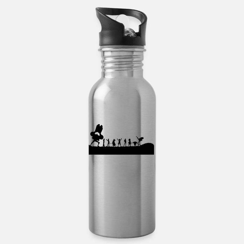 Nakama - Trinkflasche mit integriertem Trinkhalm - Lightsilver