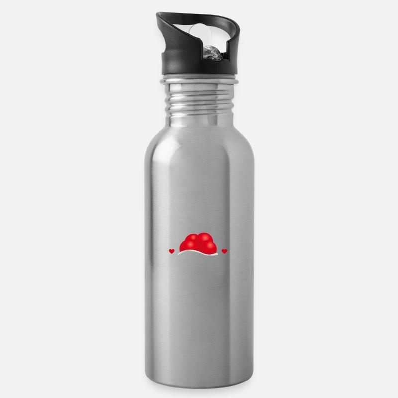 Badisches Mädel - Trinkflasche mit integriertem Trinkhalm - Lightsilver