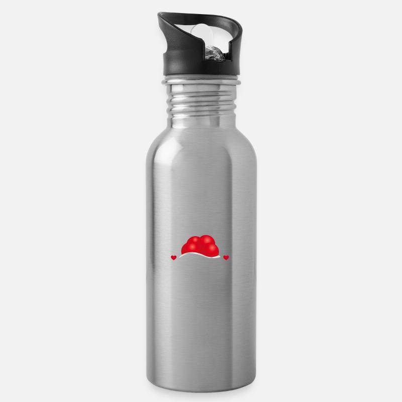 Schwarzwälder seit 1964 - Trinkflasche mit integriertem Trinkhalm - Lightsilver