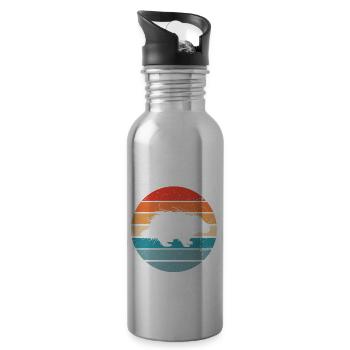Porcupines Designs for Animal Lovers Rodent - Water bottle with straw - silver - Right