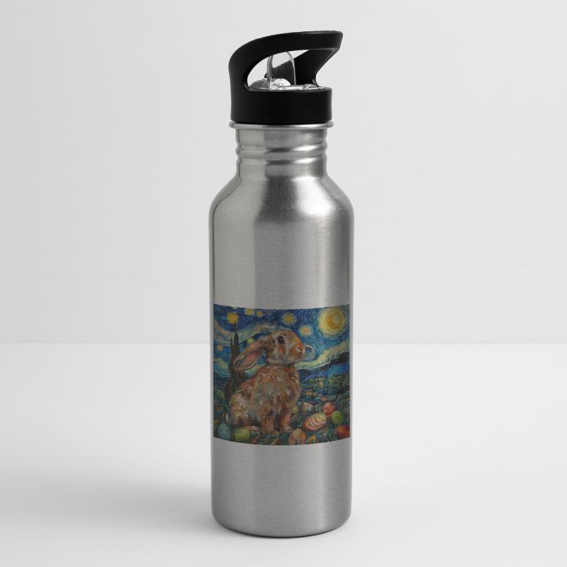easter bunny, easter, bunny, happy easter, easter eggs Water bottle with straw