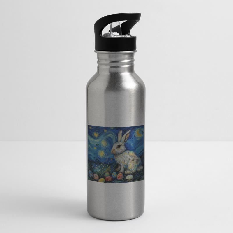 easter bunny, easter, bunny, happy easter, easter eggs Water bottle with straw