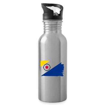 Bonaire - Kralendijk - Karibik - Dutch Caribbean - Trinkflasche mit integriertem Trinkhalm - Lightsilver - Rechts