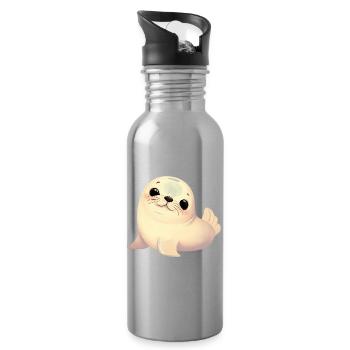 Seal - Water bottle with straw - silver - Right