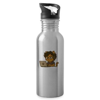 Nerd - Trinkflasche mit integriertem Trinkhalm - Lightsilver - Rechts