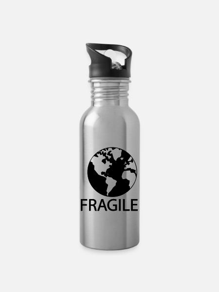 breakable - Water bottle with straw - silver