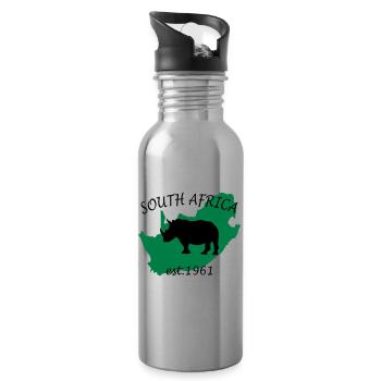 South Africa Design - Water bottle with straw - silver - Right