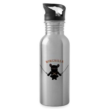 Ninja - Trinkflasche mit integriertem Trinkhalm - Lightsilver - Rechts
