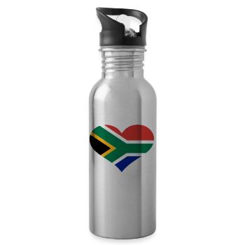 Afrique du Sud - Gourde avec paille intégrée - argent clair - Droite