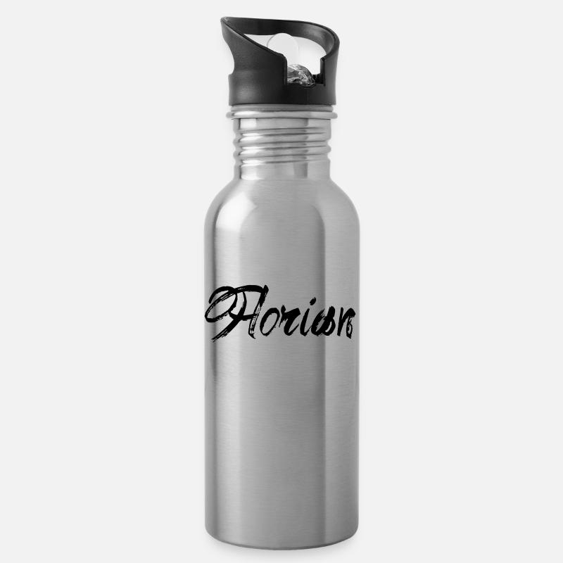 Florian - Water bottle with straw - silver