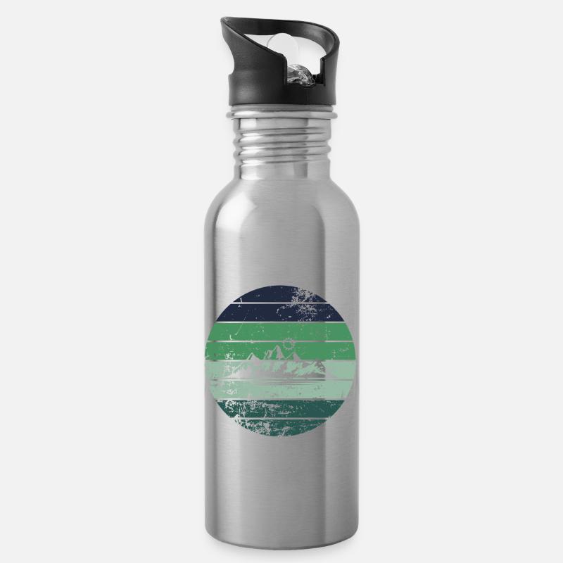 Berg - Trinkflasche mit integriertem Trinkhalm - Lightsilver
