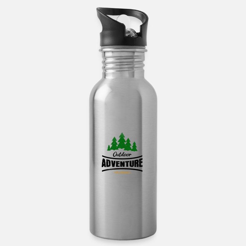 Outdoor Adventure Pfälzerwald - Trinkflasche mit integriertem Trinkhalm - Lightsilver