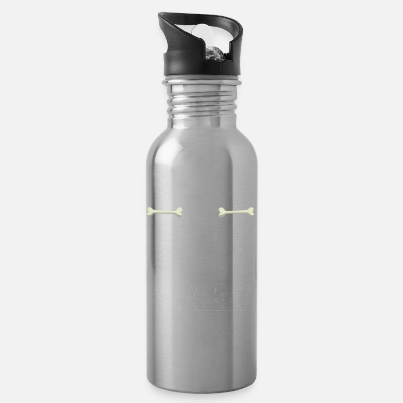 Einfach gut ausgebildet Tiertrainer Geschenk - Trinkflasche mit integriertem Trinkhalm - Lightsilver