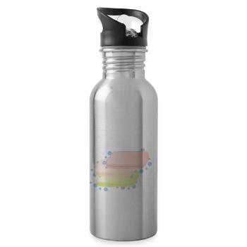 Soap Making Design for Soap Maker Designs - Water bottle with straw - silver - Right