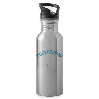 Pool Guy Cleaner Pool Service Poolarbear - Trinkflasche mit integriertem Trinkhalm - Lightsilver - Rechts