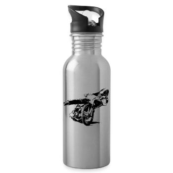 Speedway - Motorcycle Speedway - Trinkflasche mit integriertem Trinkhalm - Lightsilver - Rechts