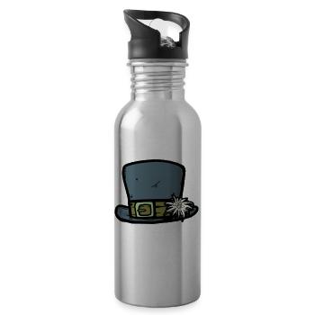 Hat Edelweiss Tyrol Austria Swiss Hike Mountain - Water bottle with straw - silver - Right