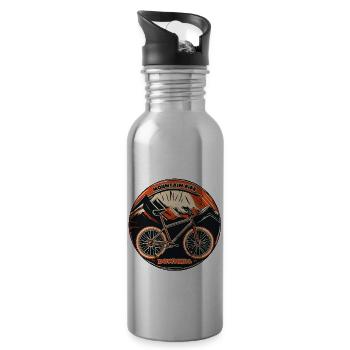Mountainbike / Fahrrad / Downhill / Radtour / MTB - Trinkflasche mit integriertem Trinkhalm - Lightsilver - Rechts