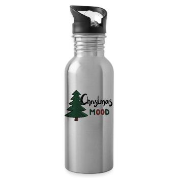 Christmas mood - Gourde avec paille intégrée - argent clair - Droite