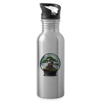 Bonsai in a Jar / Botany / Biotope / Terrarium - Water bottle with straw - silver - Right