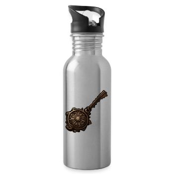Key / Lock / Locked / Security - Water bottle with straw - silver - Right