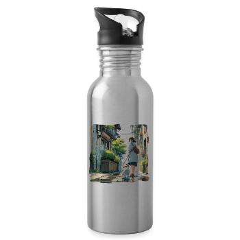 Anime / Comic / Japanisch / Zeichentrick / Cartoon - Trinkflasche mit integriertem Trinkhalm - Lightsilver - Rechts