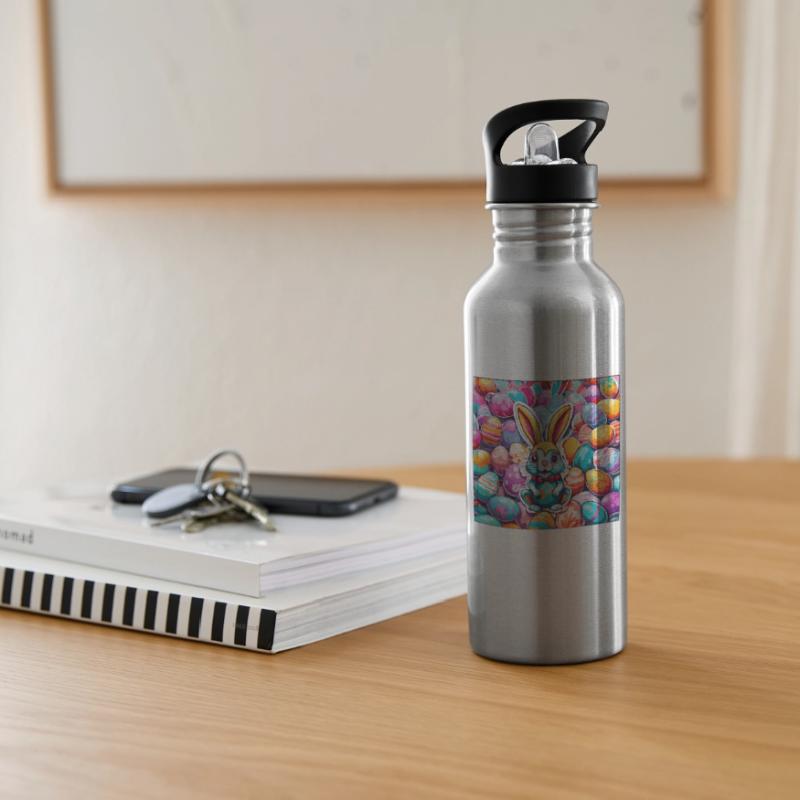 Easter Bunny / Easter / Eggs / Holidays / Easter Water bottle with straw