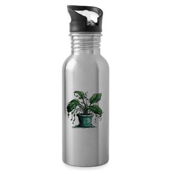 Houseplant / Potted Plant / Decoration / Pot - Water bottle with straw - silver - Right