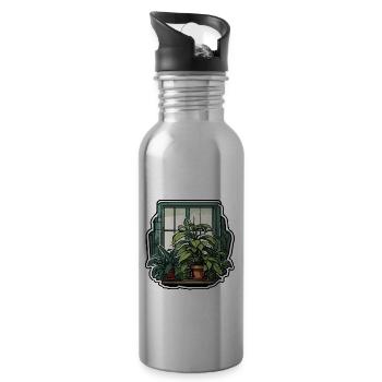 Houseplant / Potted Plant / Decoration / Pot - Water bottle with straw - silver - Right
