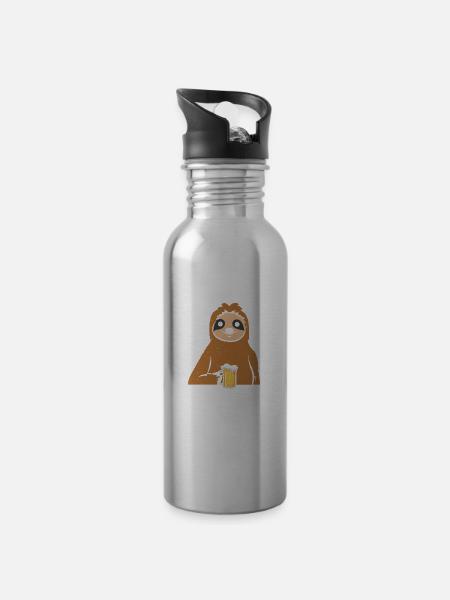 Lieber Voll als Liebevoll Bier - Trinkflasche mit integriertem Trinkhalm -