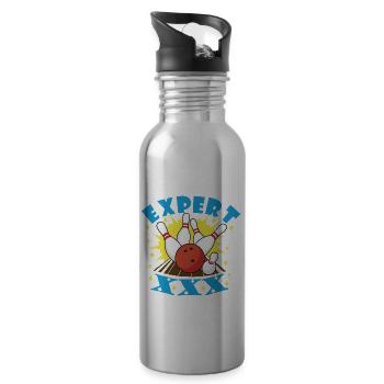 Bowling Expert XXX - Water bottle with straw - silver - Right