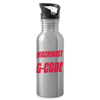 Machiniste est mon nom G-Code est mon jeu CNC - Gourde avec paille intégrée - argent clair - Droite