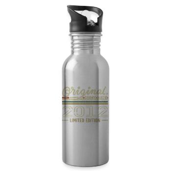 September 2012 Birthday Gift September 2012 - Water bottle with straw - silver - Right
