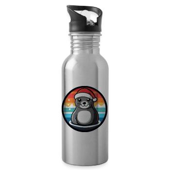 Robbe X-Mas Christmas X-Mas - Water bottle with straw - silver - Right