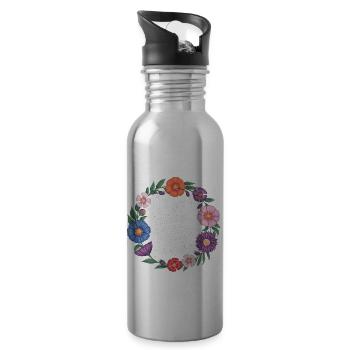 Set Your Heart On Things Above 3 - Trinkflasche mit integriertem Trinkhalm - Lightsilver - Rechts