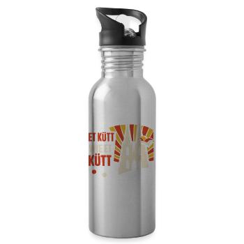 Cadeau Alaaf du Carnaval de Cologne Drôle - Gourde avec paille intégrée - argent clair - Droite