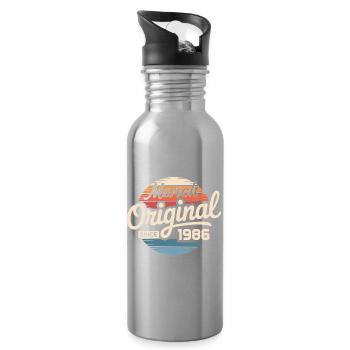 Legendär seit märz 1986 - Trinkflasche mit integriertem Trinkhalm - Lightsilver - Rechts