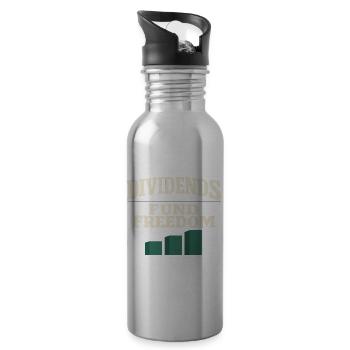 Long-term investor buys and holds - Water bottle with straw - silver - Right