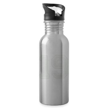 19 - Trinkflasche mit integriertem Trinkhalm - Lightsilver - Rechts