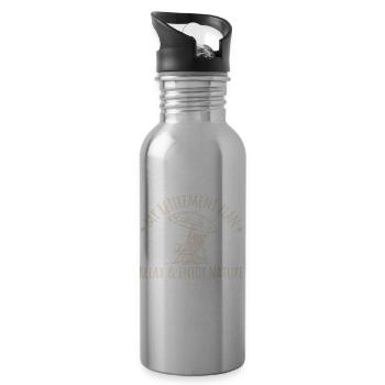 Rente - Entspannen und Natur genießen - Trinkflasche mit integriertem Trinkhalm - Lightsilver - Rechts