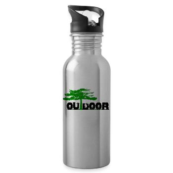 Outdoor Baum - Trinkflasche mit integriertem Trinkhalm - Lightsilver - Rechts