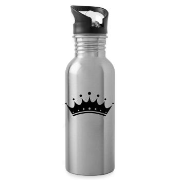 crown - Water bottle with straw - silver - Right