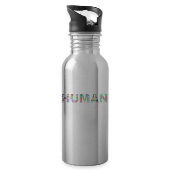 Human/Race - Trinkflasche mit integriertem Trinkhalm - Lightsilver - Rechts