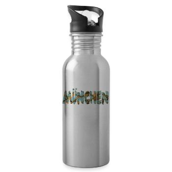 munich e 20 - Water bottle with straw - silver - Right