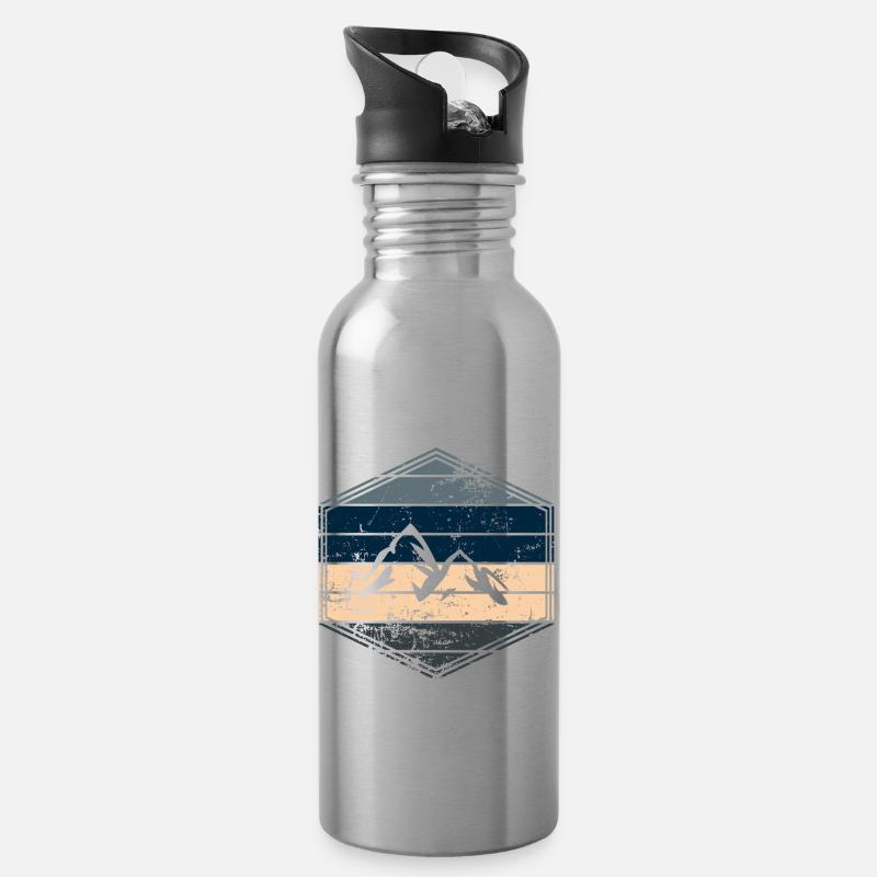 Berg - Trinkflasche mit integriertem Trinkhalm - Lightsilver